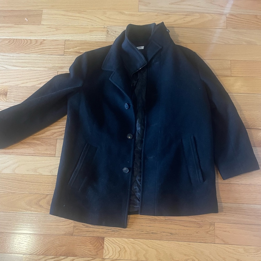 Calvin Klein Black Pea Coat - men’s size 42s